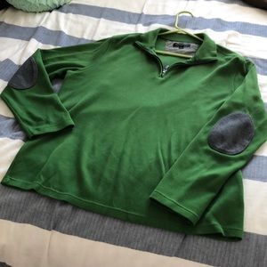 Banana republic men’s green half-zip sweater size L